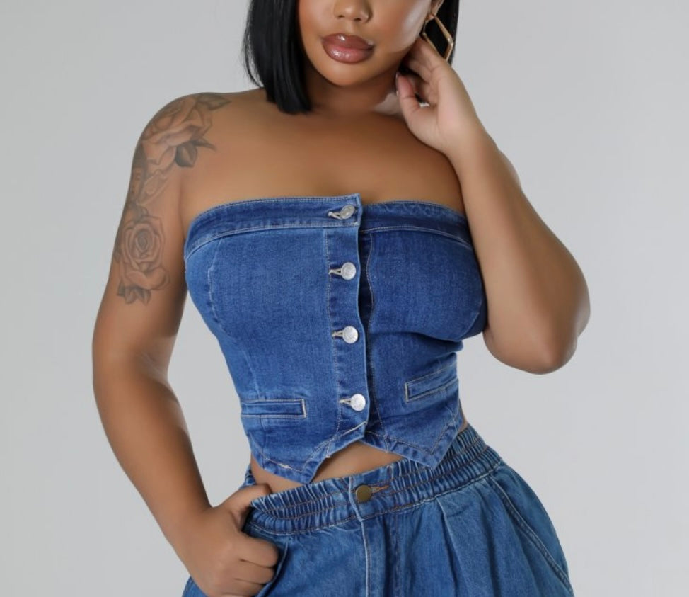 On Go Denim Top